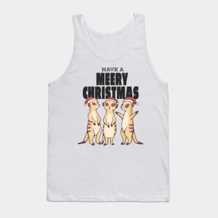 Meerkats in christmas hats Tank Top